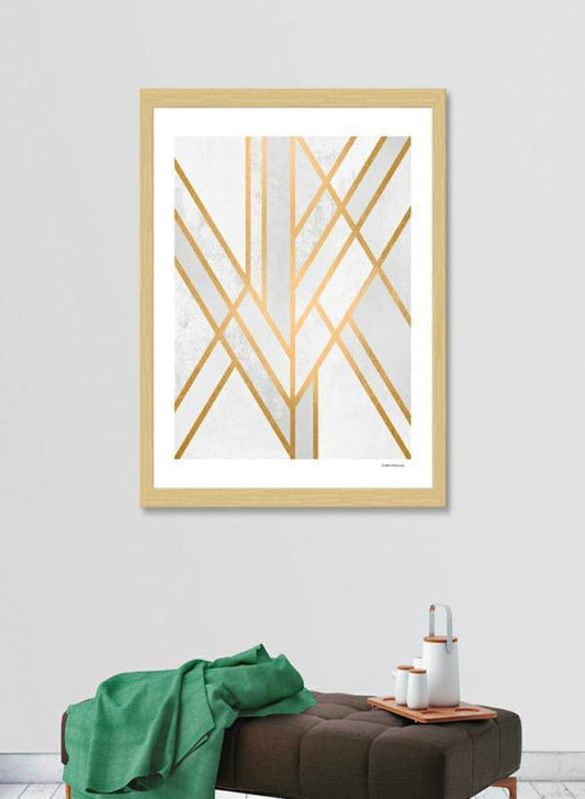 Vector Solid Wood Frame – Modern Angular Profile with Acrylic Glaze