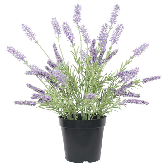 Lifelike 43 cm (6.9") Artificial Lavender Plant in Pot (Pet-Safe & Hypoallergenic)