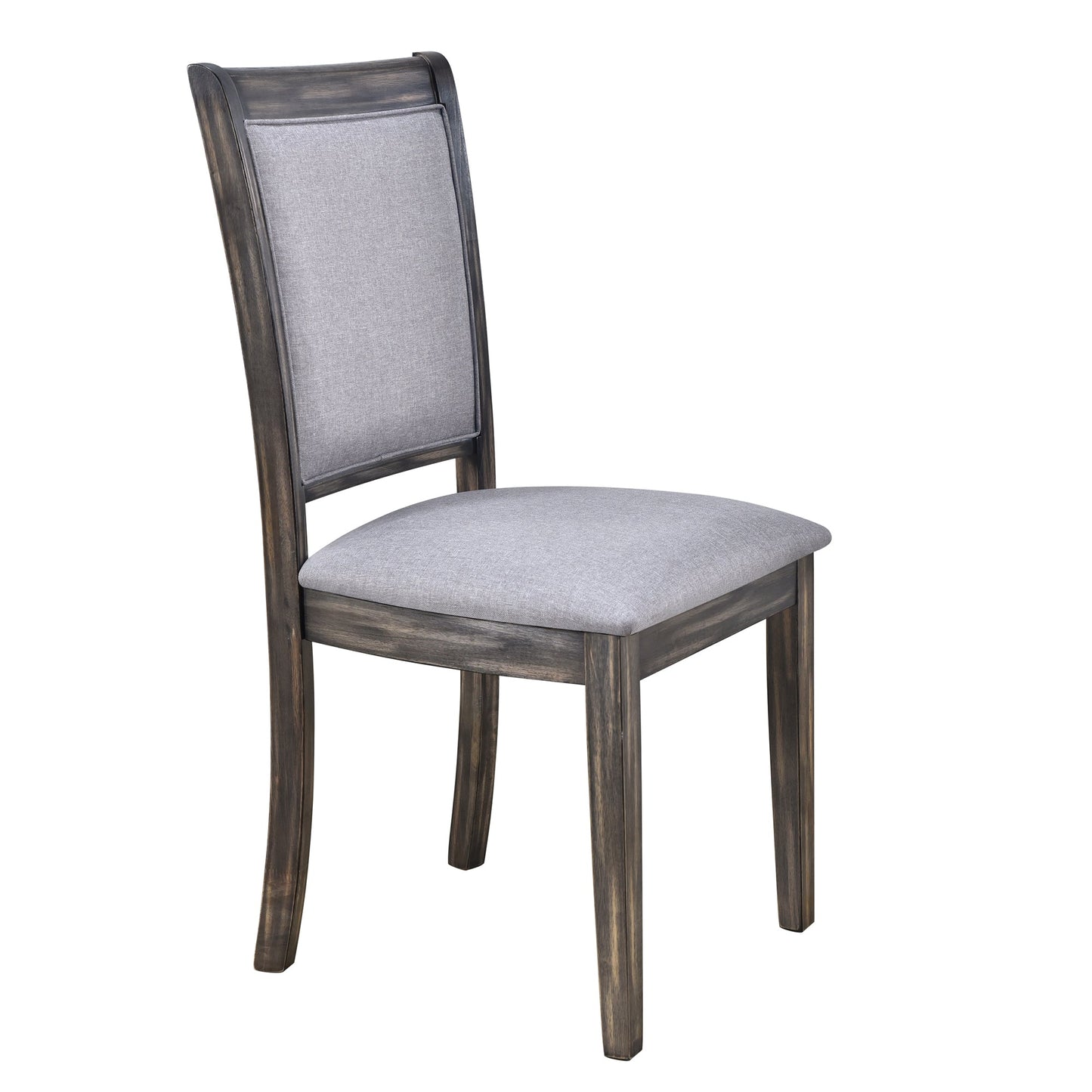 Extendable Trestle Table & Upholstered Linen Chairs