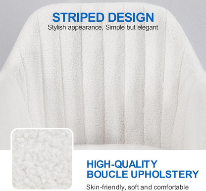 Swivel Bouclé Accent Chair for Vanity & Home Office