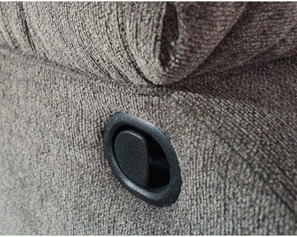 Grayson Gray Chenille Waterfall Back Recliner Couch in Neutral Gray