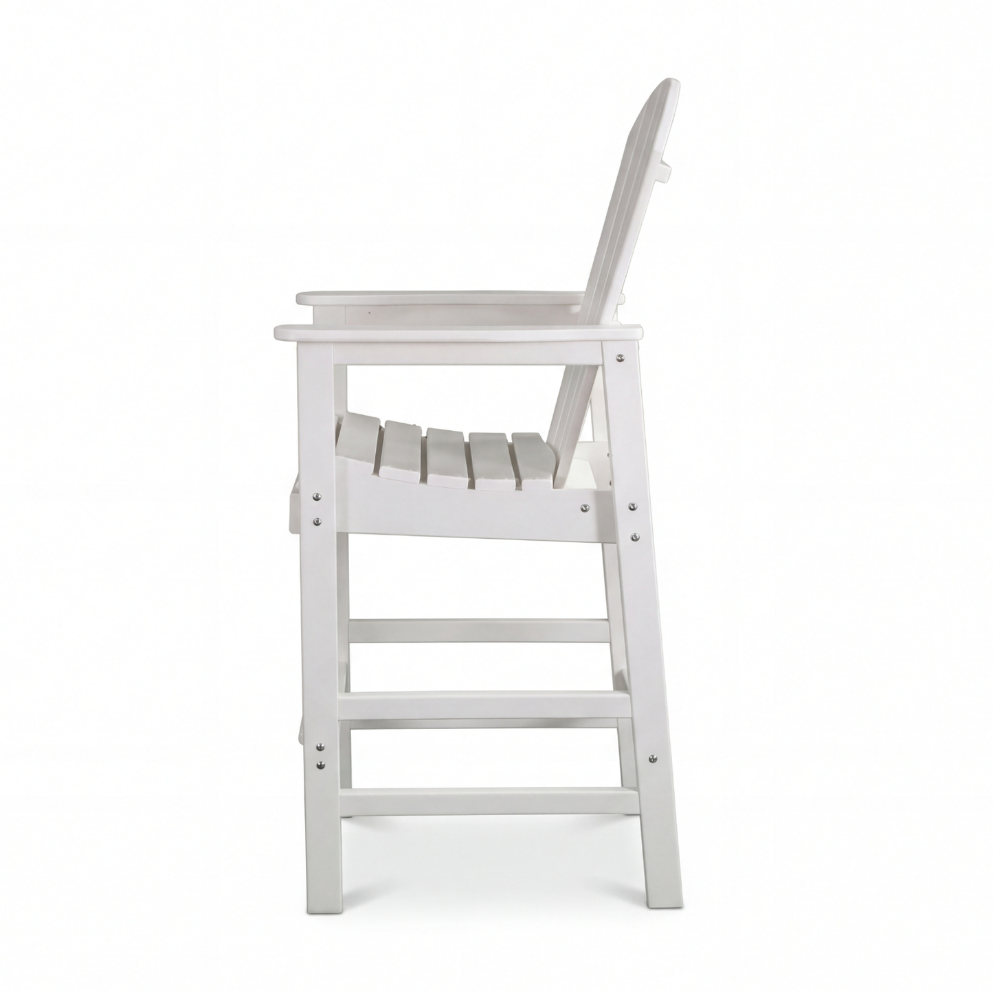 All-Weather HDPE Bar Height Adirondack Chair with Cup Holder