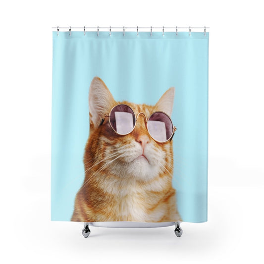 Cat Rules Shower Curtain