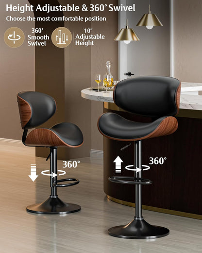 360° Swivel Adjustable Height Bar Stools – Ergonomic & Comfortable Design
