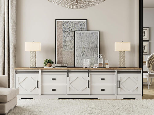98.4" Wide Media Cabinet w/ Barn Doors