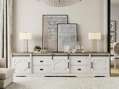 98.4" Wide Media Cabinet w/ Barn Doors