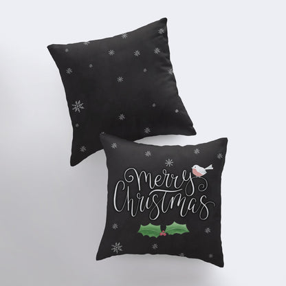 Handmade Double-Sided Merry Christmas Pillow Cover | Made in USA
