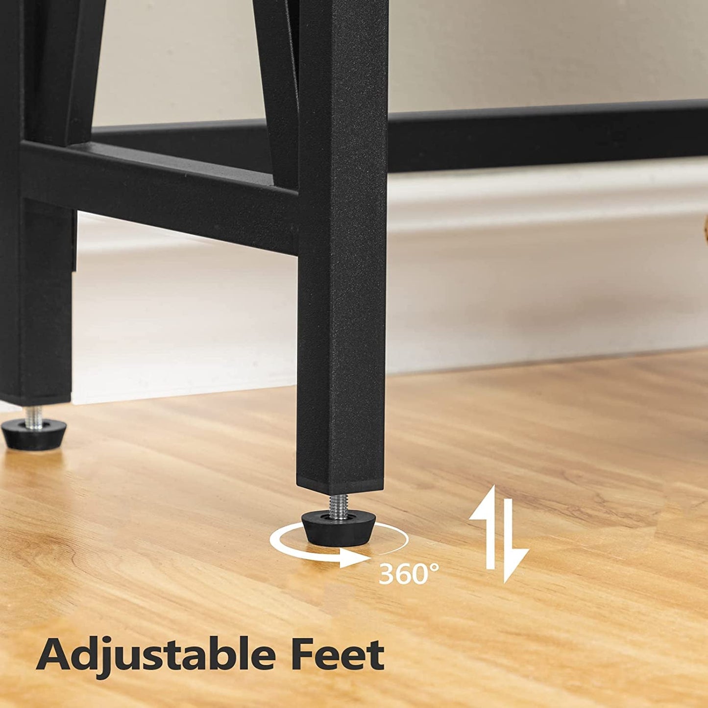 Rustic Brown Entry Table with USB and Outlet Plugs