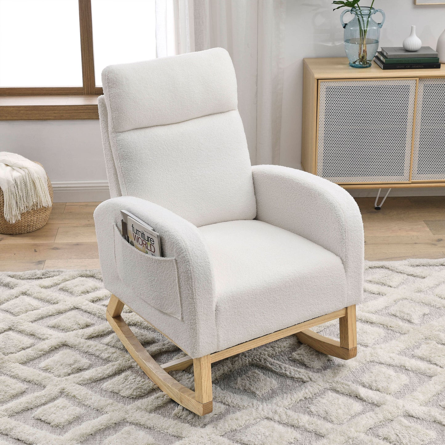 Ivory Rocking Chair – Gentle Motion, Everyday Comfort