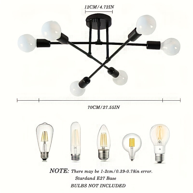 Sputnik Chic Metal Chandelier