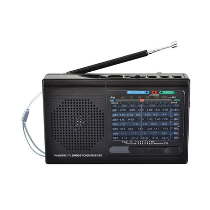9-Band Portable Radio with Bluetooth & Rechargeable Battery