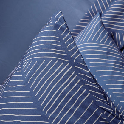 Recycled Microfiber Bed Sheet Set | Modern Diamond Pattern