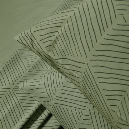 Recycled Microfiber Bed Sheet Set | Modern Diamond Pattern