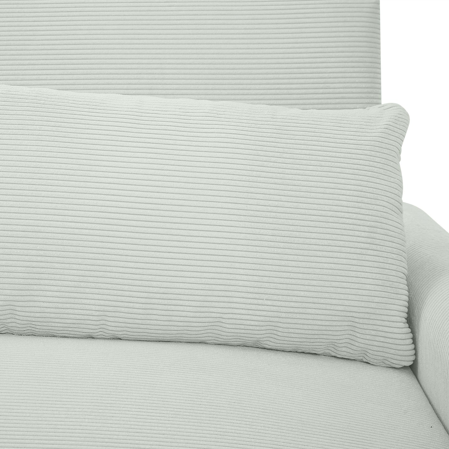 Willow Sage Green Corduroy Loveseat Sleeper - Mid-Century Style