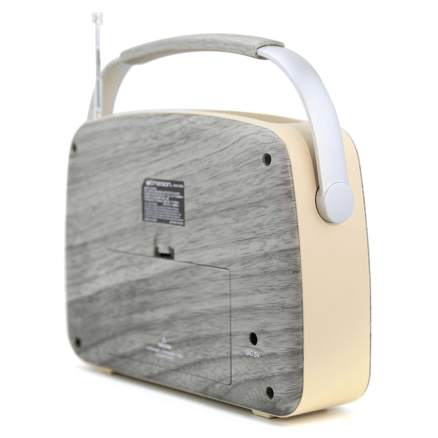 Emerson Retro Radio Bluetooth 5.0 Portable AM/FM Rechargeable Analog Wood Finish