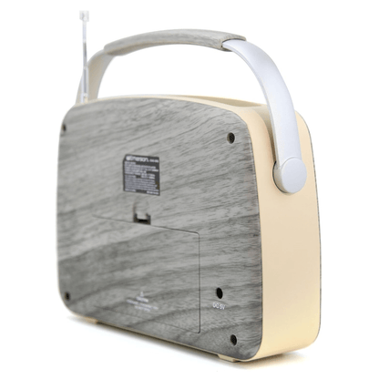 Emerson Retro Radio Bluetooth 5.0 Portable AM/FM Rechargeable Analog Wood Finish