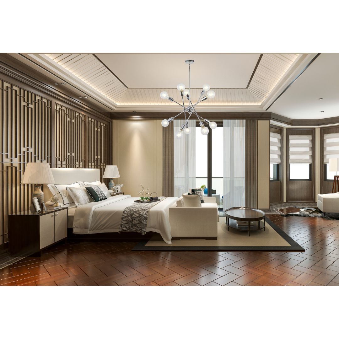 Modern Sputnik Chandelier Lighting 10 Lights With Adjustable