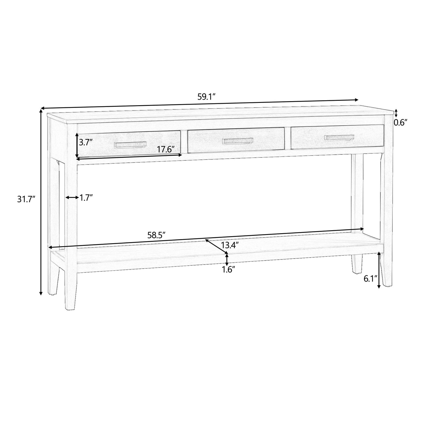 American Design Console Table for Entryway