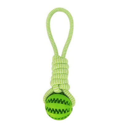 Dog Rope Chew Toy with Treat Ball – Tough, Dental-Friendly & Interactive