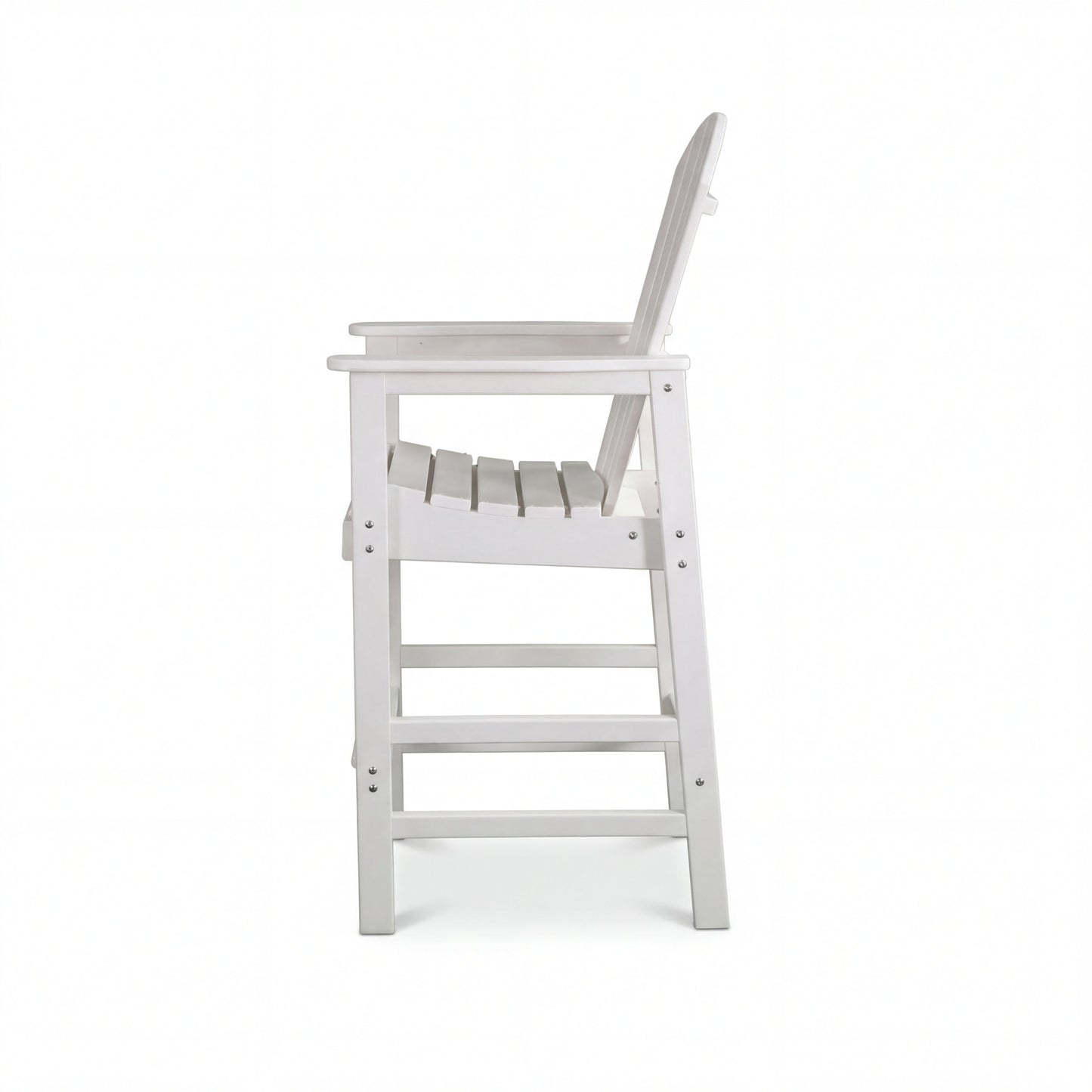 All-Weather HDPE Bar Height Adirondack Chair with Cup Holder
