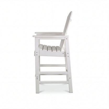 All-Weather HDPE Bar Height Adirondack Chair with Cup Holder