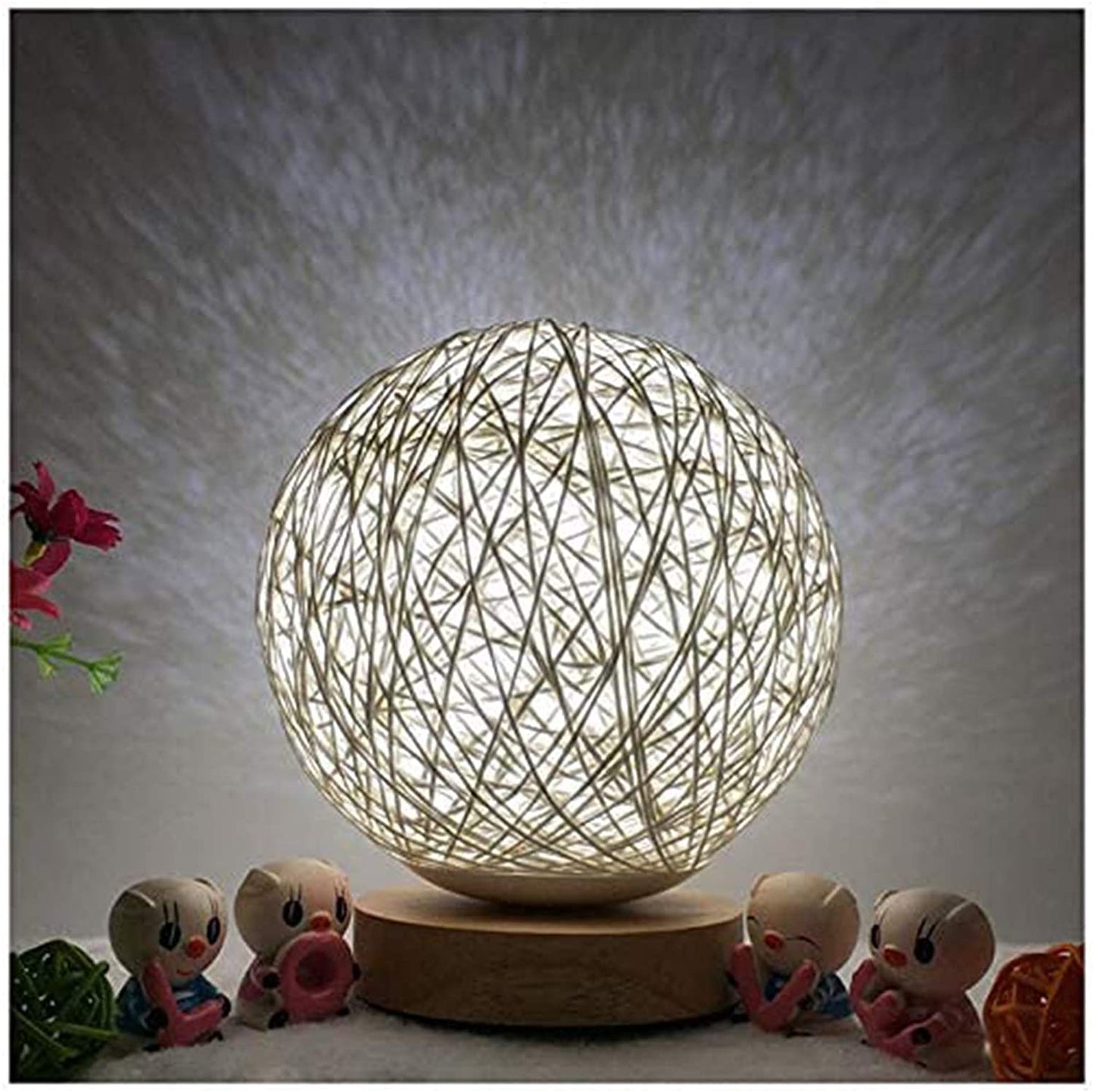 Wood Moon Table Lamp | USB Charged