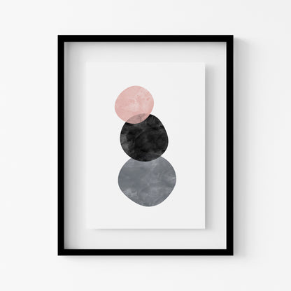 Stacked Minimalist Abstract Print – Modern Matte Wall Art