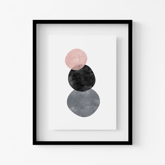Stacked Minimalist Abstract Print – Modern Matte Wall Art