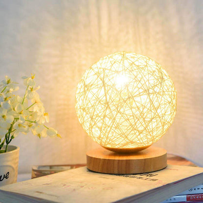 Wood Moon Table Lamp | USB Charged