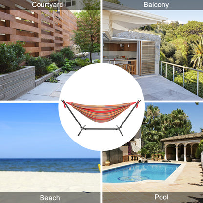 2-Person Freestanding Hammock with Steel Frame | For Backyard, Patio & Camping