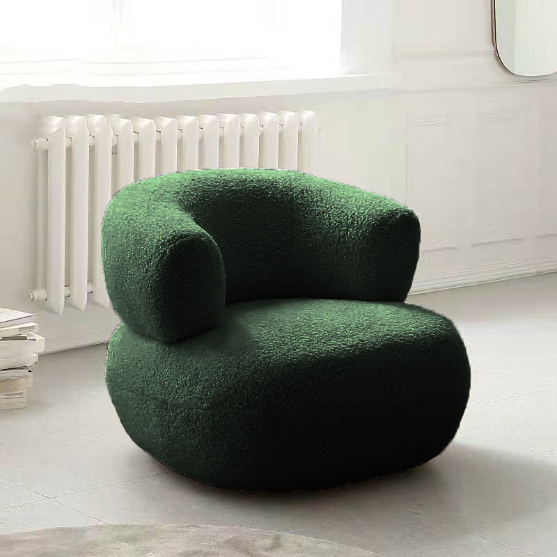 Sculptural Bouclé Accent Lounge Chair