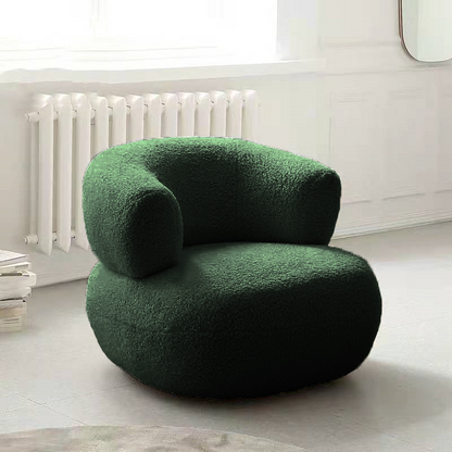 Sculptural Bouclé Accent Lounge Chair