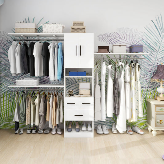 Closet System Walk with 3 Drawers 2 Doors