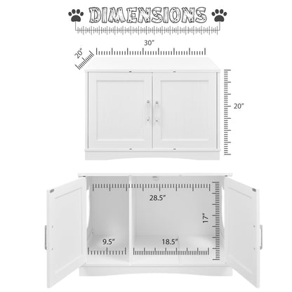 Large Litter Box Enclosure Cabinet | Doubles as a Modern End Table