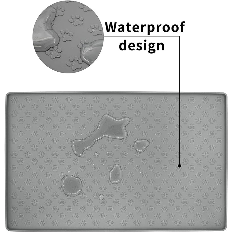 Thick Silicone Dog & Cat Feeding Mat (Non-Slip & Easy Clean)