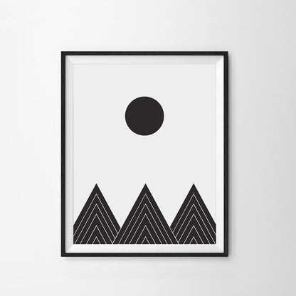 Minimalist Triangle Art Print | Modern Scandinavian Wall Decor