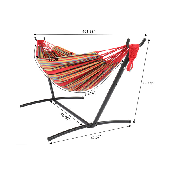 2-Person Freestanding Hammock with Steel Frame | For Backyard, Patio & Camping