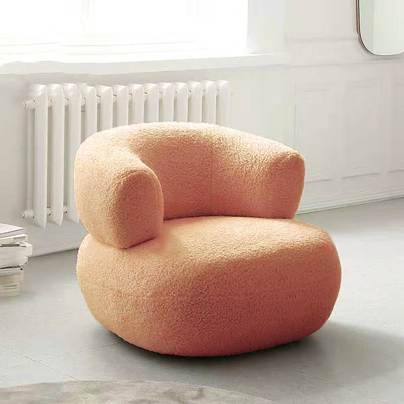 Sculptural Bouclé Accent Lounge Chair