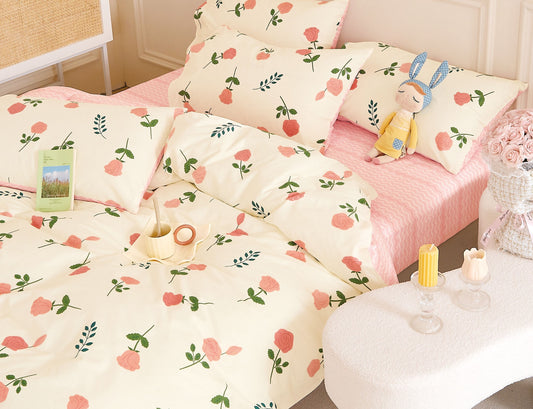 Rose Garden Cotton Comforter Set – All-Season Floral Bedding