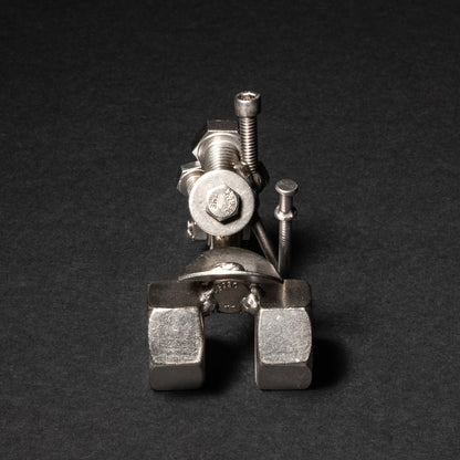 Welded Steel Tractor Figurine for Desk & Home