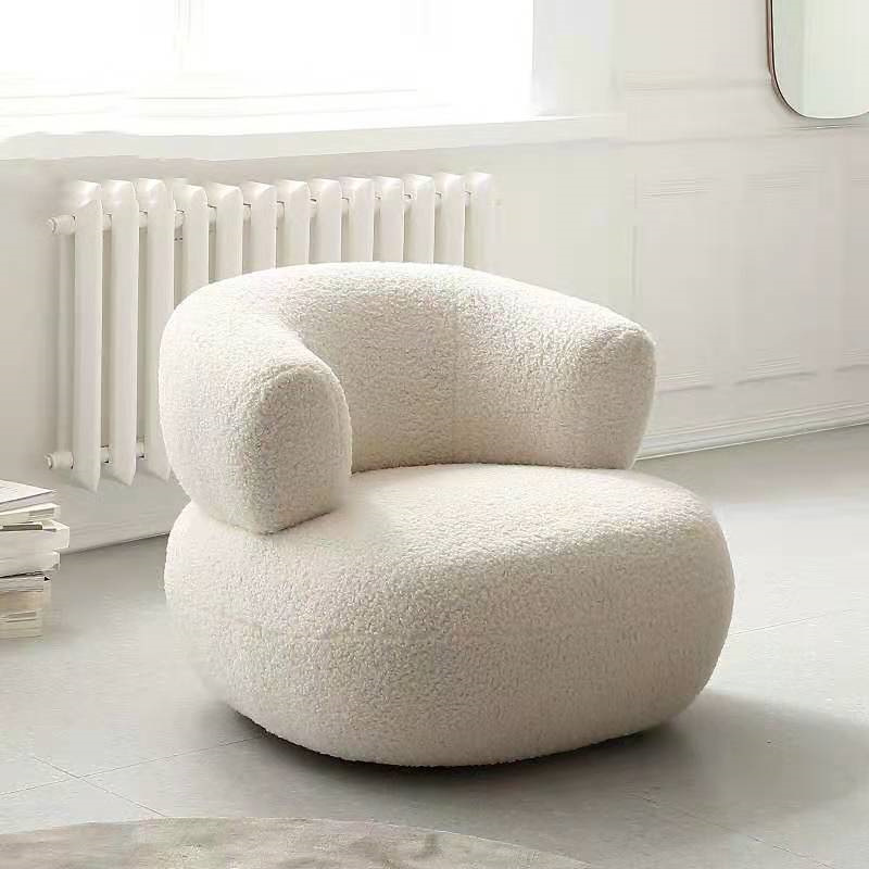 Sculptural Bouclé Accent Lounge Chair