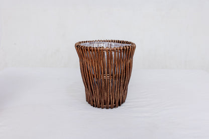Handwoven Planter Basket with Liner — Versatile Storage & Plant Holder