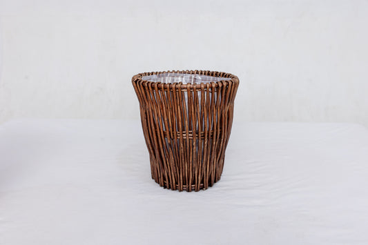 Handwoven Planter Basket with Liner — Versatile Storage & Plant Holder