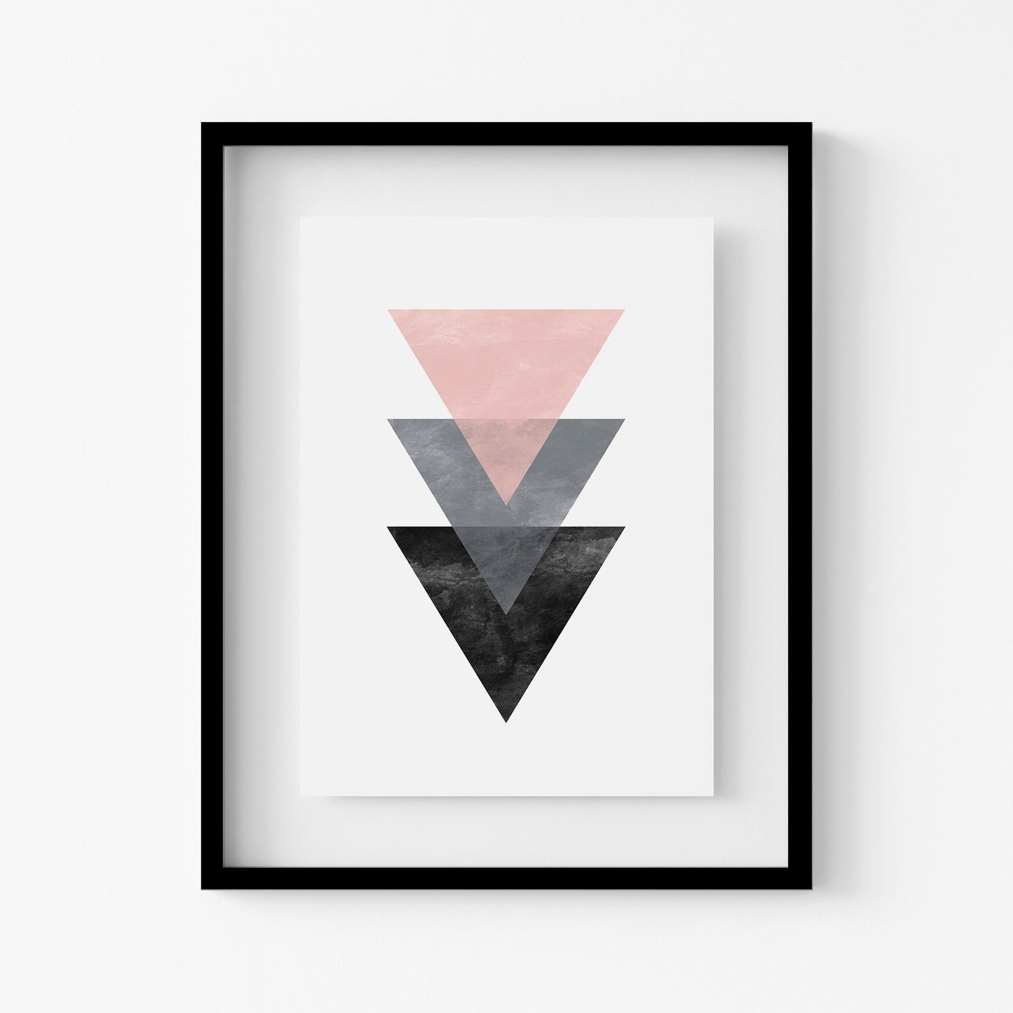 Minimalist Geometric Triangle Wall Art Print – Modern Neutral Abstract Art
