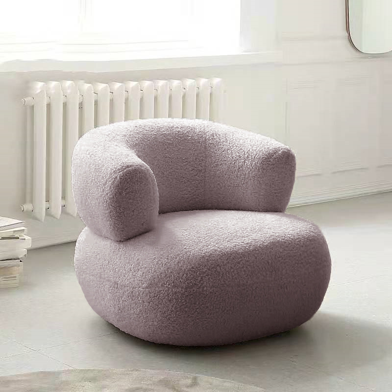 Sculptural Bouclé Accent Lounge Chair