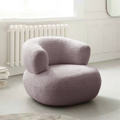 Sculptural Bouclé Accent Lounge Chair