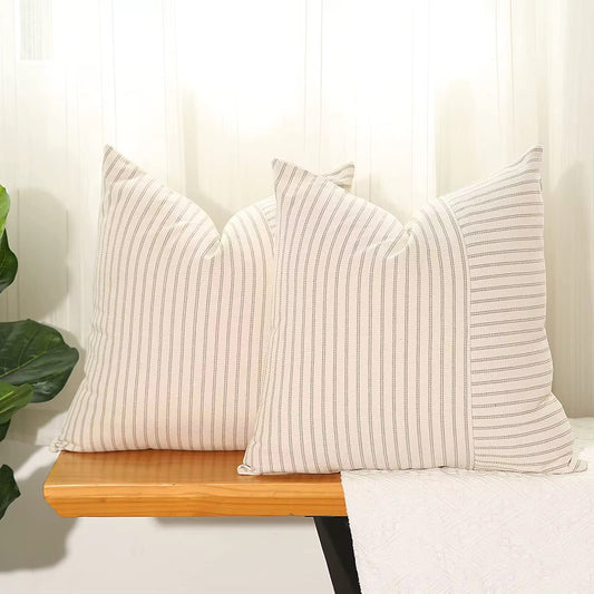 Pinstripe Throw Pillow Covers