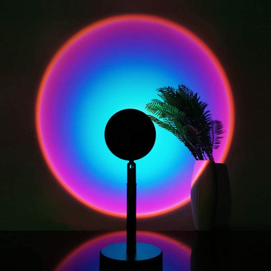 Rotating Sunset Lamp – Rainbow & Ambient Glow