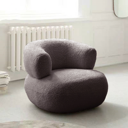 Sculptural Bouclé Accent Lounge Chair