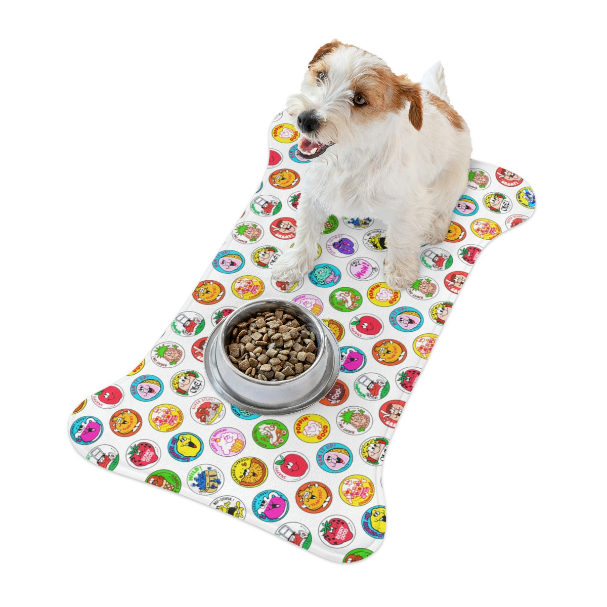 Non-Slip, Absorbent Pet Feeding Mats – Bone & Fish Shapes